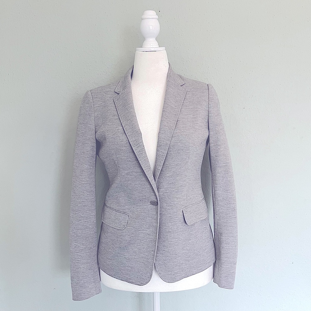 Uniqlo Blazer Brushed Jersey Light Gray Women’s L